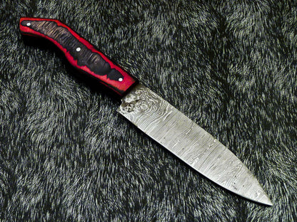 10.0" Handmade Damascus Steel Chef Knife – Professional Kitchen Blade with Hardwood Handle