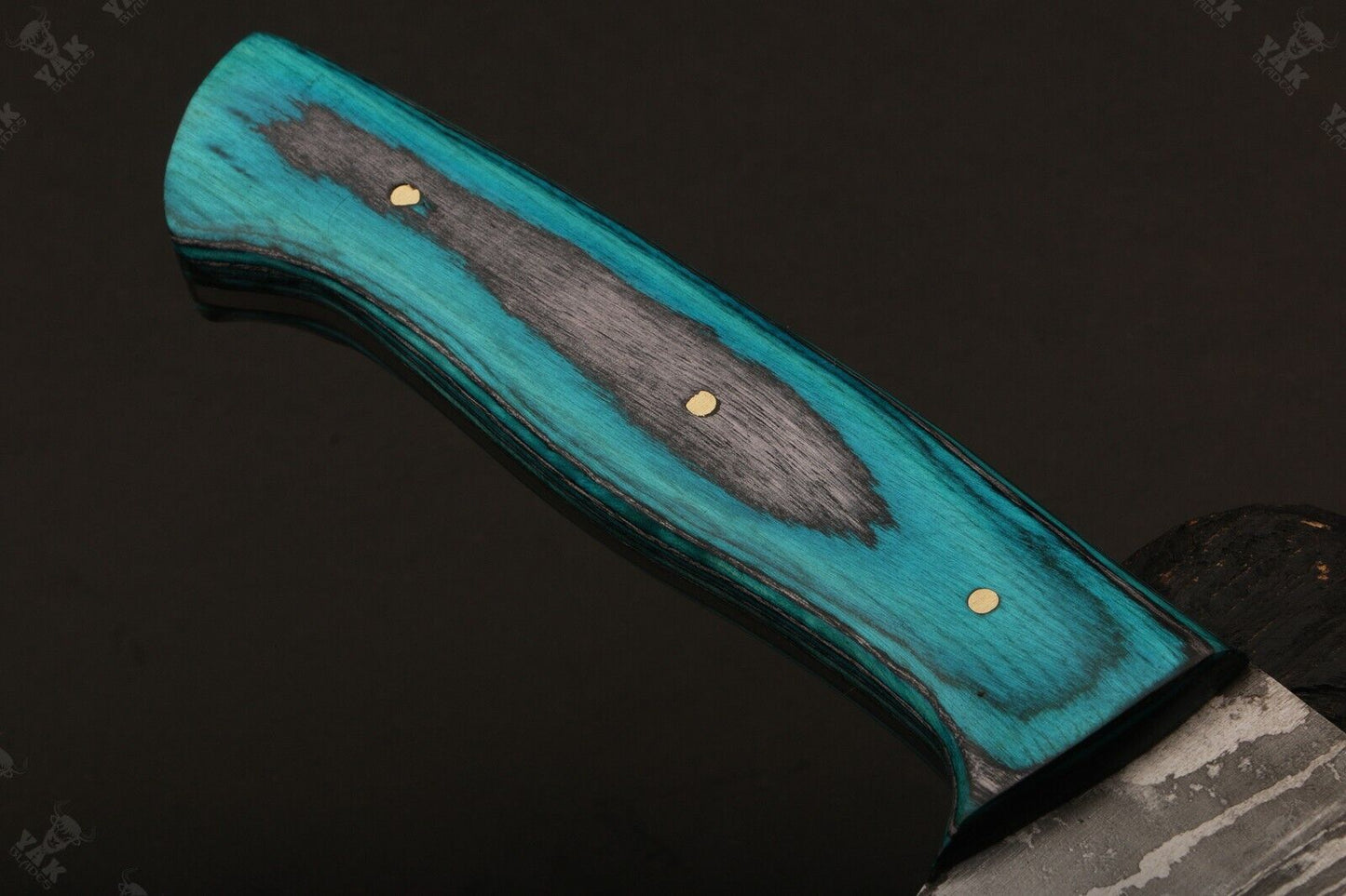 16" Custom Hand Forged Fire Damascus Steel Chef & Brisket Knife for Kitchen Use
