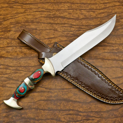 Titanium  12-Inch D2 Steel Full Tang Massive Bowie Hunting & Sport Knife