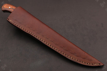 12" Custom Handmade Twist Damascus Steel Fillet Knife & Damascus Fillet Knife W/Sheath