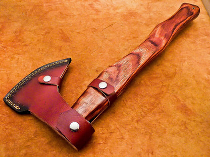 Limited Edition Handmade Damascus Steel Axe with Natural Wood Handle Damascus Axe for Sale