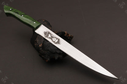 14" Custom Handmade D2 Steel Fillet Knife Best Fillet Knife & Custom Fillet Knife With Sheath