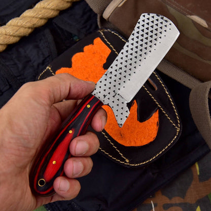 Handmade Bull Cutter Knife With Sheath Cowboy Bull Cutter Knife With Horse File Steel Blade