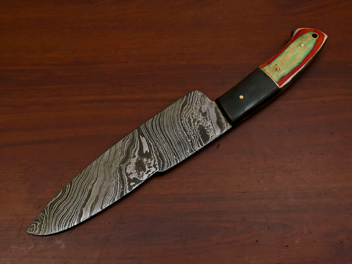 CUSTOM HAND FORGED DAMASCUS KITCHEN CHEF KNIFE, HUNTING KNIFE