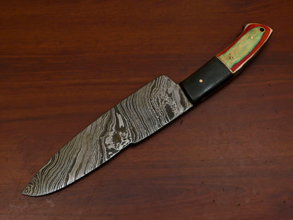 CUSTOM HAND FORGED DAMASCUS KITCHEN CHEF KNIFE, HUNTING KNIFE