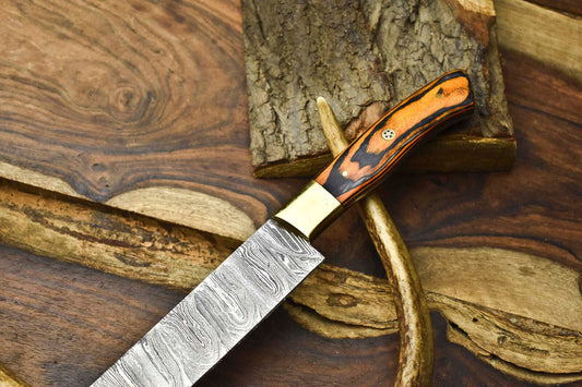 12.0" Handmade Damascus Steel Blade Kitchen Chef Full Tang Knife – 100% Handmade