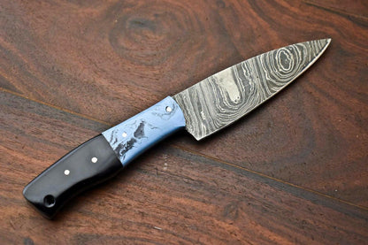 Handmade Damascus Chef Hunting Knife | Corian Handle – Custom Full Tang