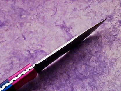 13.0" Handmade Damascus Steel Chef Knife with Hardwood & Resin Handle