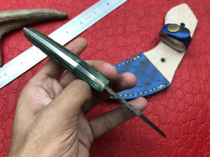 8" Hand Forged Damascus Karambit Knife Best Karambit Damascus Steel With Wood Handle