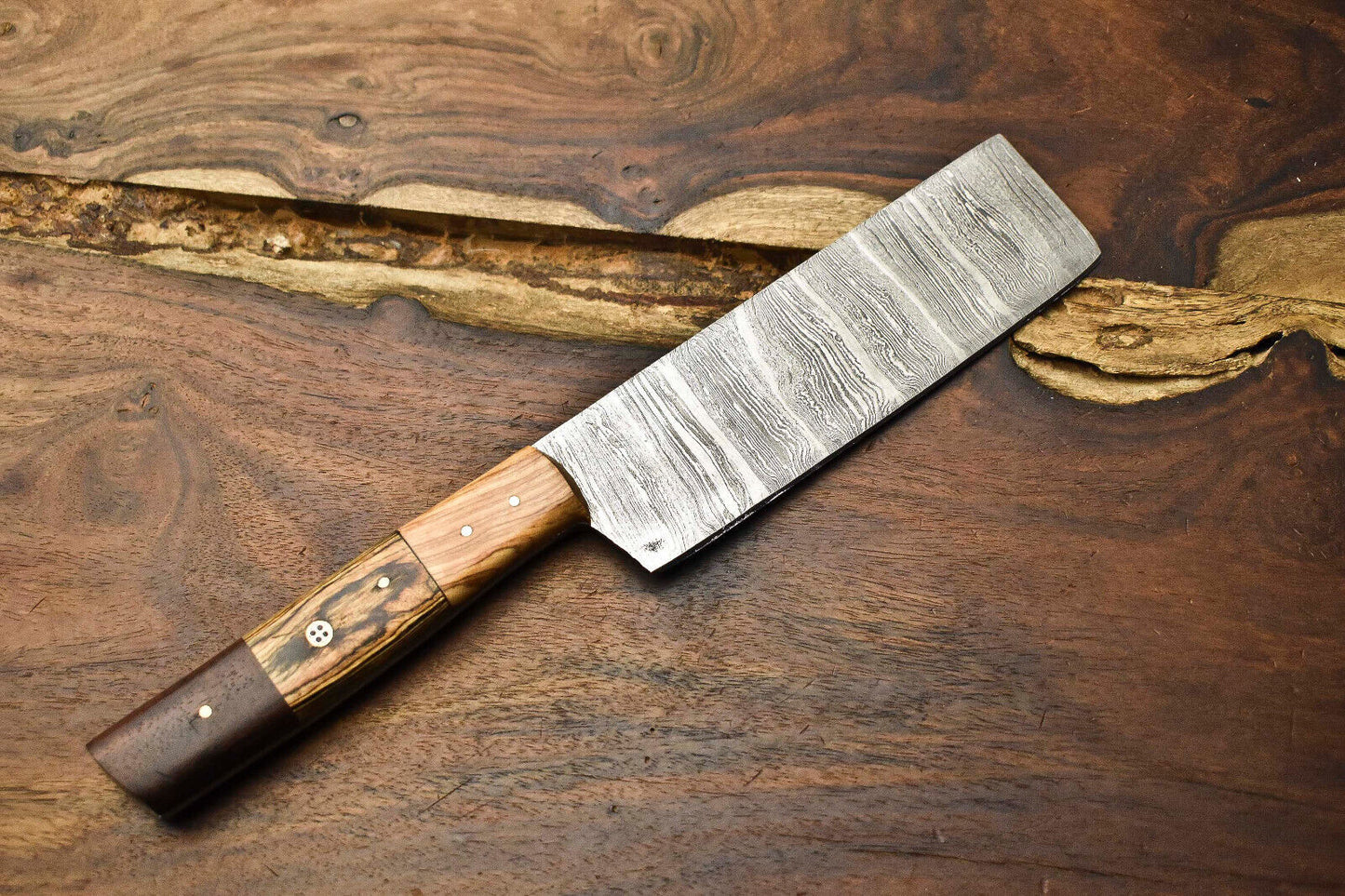 12" Handmade Damascus Steel Chef Knife | Full Tang Kitchen Knife