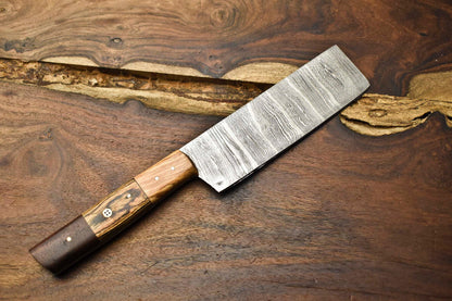 12" Handmade Damascus Steel Chef Knife | Full Tang Kitchen Knife