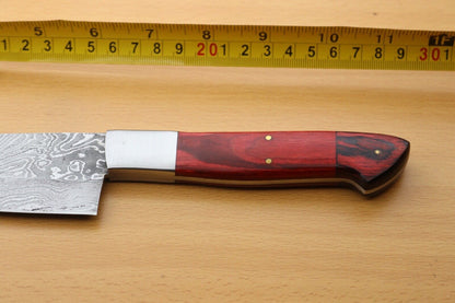 Custom Handforged Damascus Steel Hunting Camping Chef Knife No Sheath