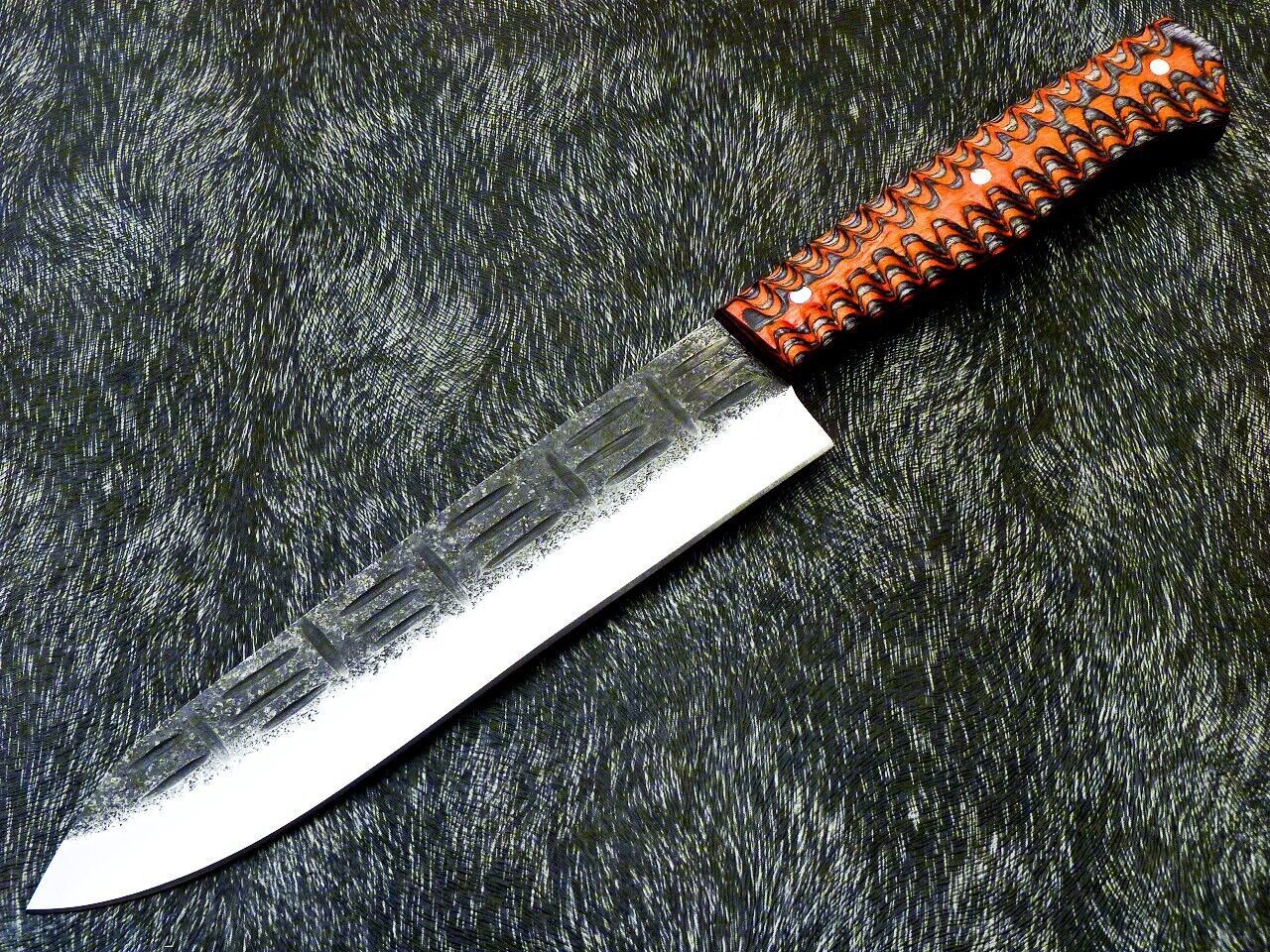 12" Professional Handmade High Carbon Damascus Steel Kitchen Chef Camping Hunting Knive