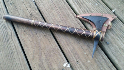 Hand-Forged Norse Spike Tomahawk Viking Axe | 19" Hickory Handle