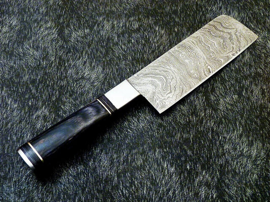 11" Custom Hand Forged Damascus Steel Chopper Knife | Kitchen & Chef Knife with Natural Wood Handle