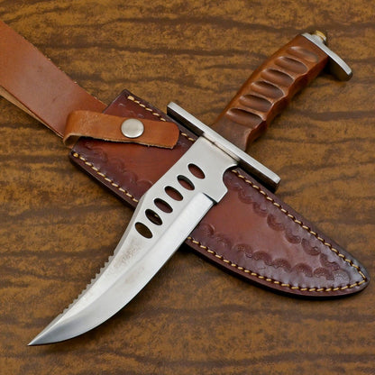 Explorer Handmade D2 Steel Bowie Knife – 12-Inch Full Tang Hunting & Camping Blade