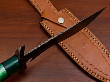 Heritage Forge Handmade Damascus Steel Bowie Hunting Knife with Resin Handle HB-7967