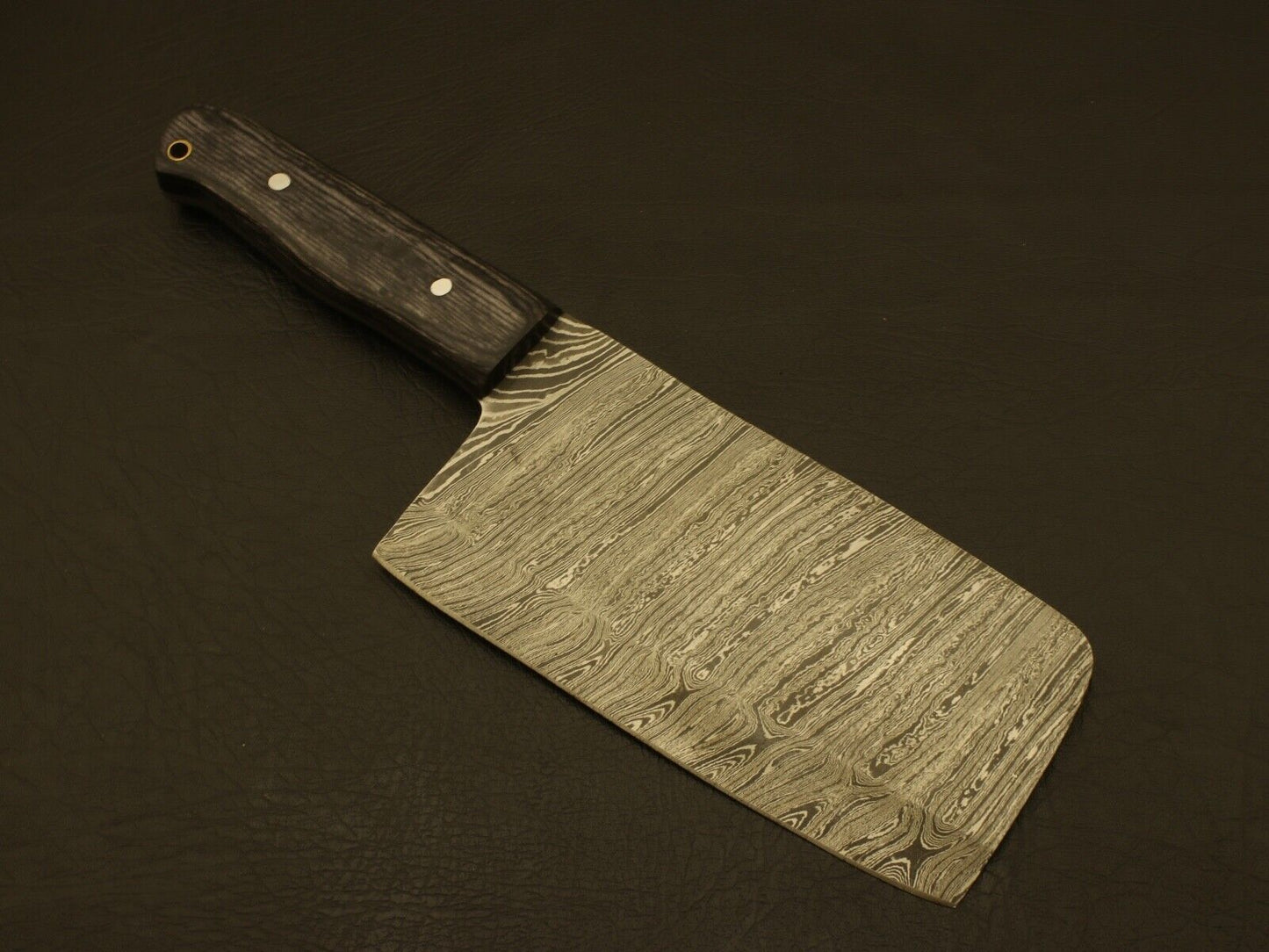 Handmade Damascus Blade Kitchen Full Tang Chef Chopper Knife + Sheath