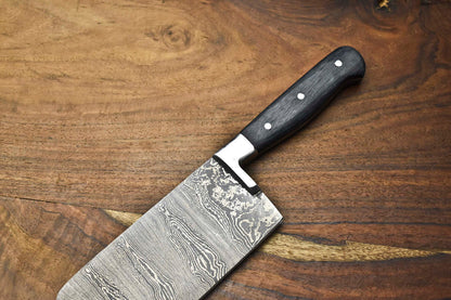 Damascus Chef Knife – Full Tang Custom Steel Blade Kitchen & Outdoor Sport Knife