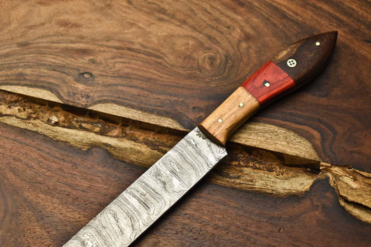 13" Handmade Damascus Steel Kitchen Chef Knife Full Tang Blade