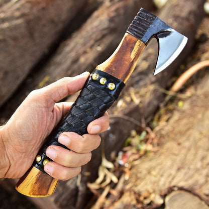 Viking Throwing Axe | Handmade Carbon Steel Outdoor Hunting & Camping Tomahawk