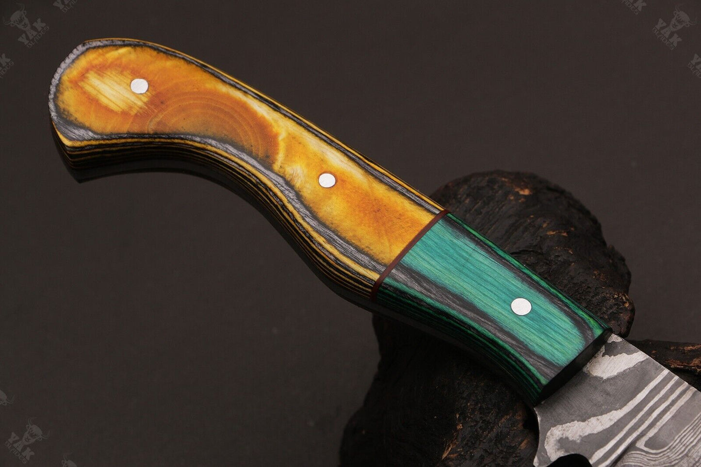 12" Custom Handmade Damascus Fillet Knife Custom Fillet Knife With Pakka Wood Handle