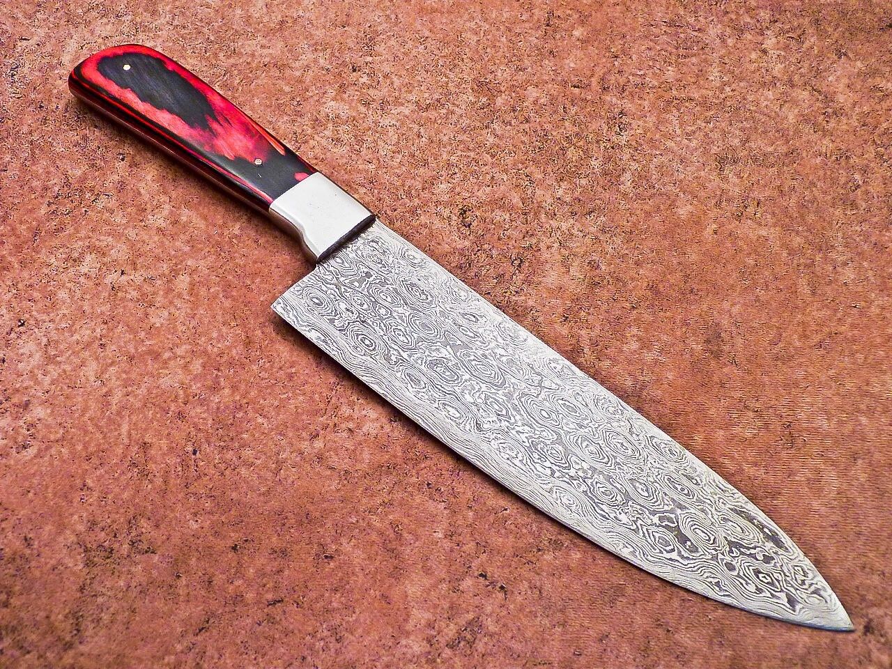 13" Handmade Damascus Chef Knife |  Kitchen Knife with Wood Handle