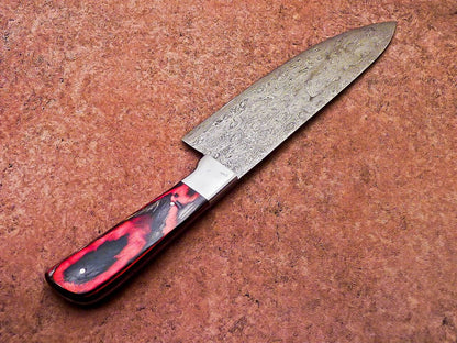 13" Handmade Damascus Chef Knife |  Kitchen Knife with Wood Handle