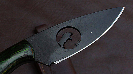 Custom Handmade 8" Full Tang D2 Steel Hunting Skinner EDC Knife Hardwood Handle with Leather Sheath