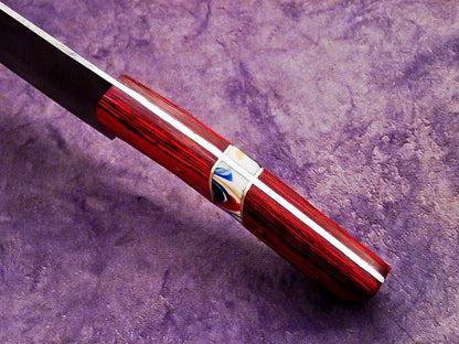 13.0" Professional Handmade Damascus Steel Chef Knife with Hardwood & Resin Handle