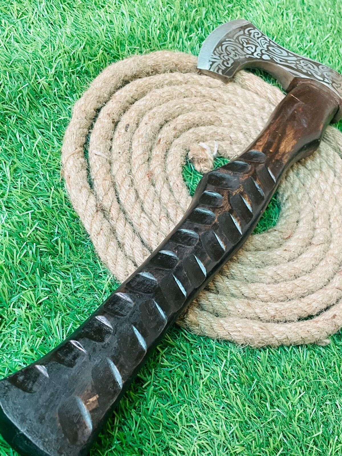 Handmade Forged  Steel Viking Bearded Camping Hatchet Tomahawk Axe