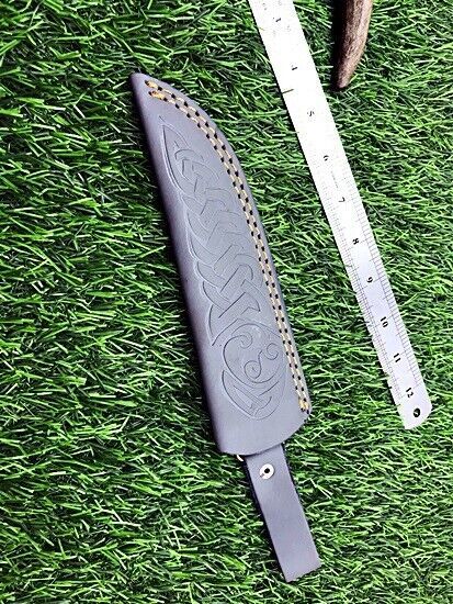 9" Handmade Stainless Steel Skinner Hunting Survival Knife with Leather Sheath