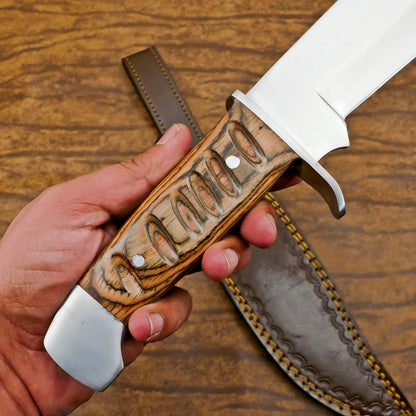 Handmade 12-Inch D2 Steel Full Tang Extra-Large Bowie Hunting & Camping Knife