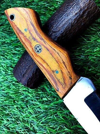 8" Handmade Stainless Steel Skinner Knife with Leather Sheath