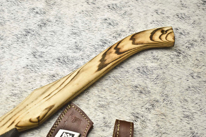 Custom Handmade High Carbon Steel Viking Axe with Laser Etched Blade and 18 Inch Handle