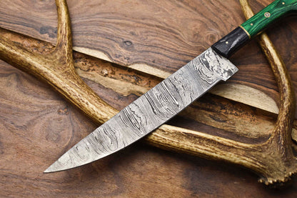 12" Handmade Damascus Steel Chef Knife – Full Tang Blade
