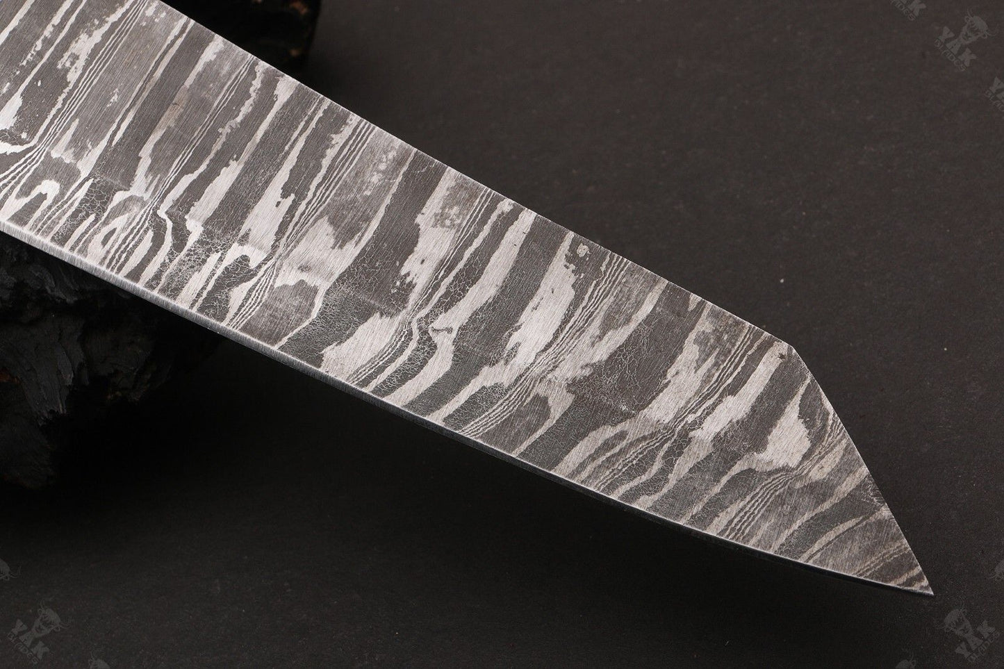 13” Fire Storm Handmade Damascus Steel Chef Knife – Resin Handle with Brass Pins