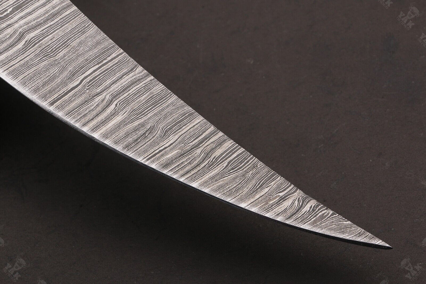 12" Custom Hand Forged Twist Damascus Steel Fillet Knife & Damascus Fillet Knife W/Sheath