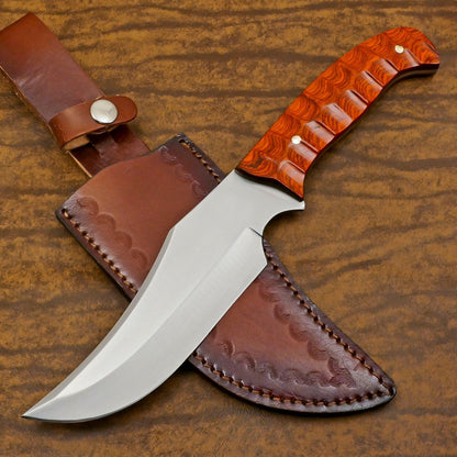 Handmade D2 Steel Full Tang Bowie Knife – 12-Inch Hunting & Camping Blade