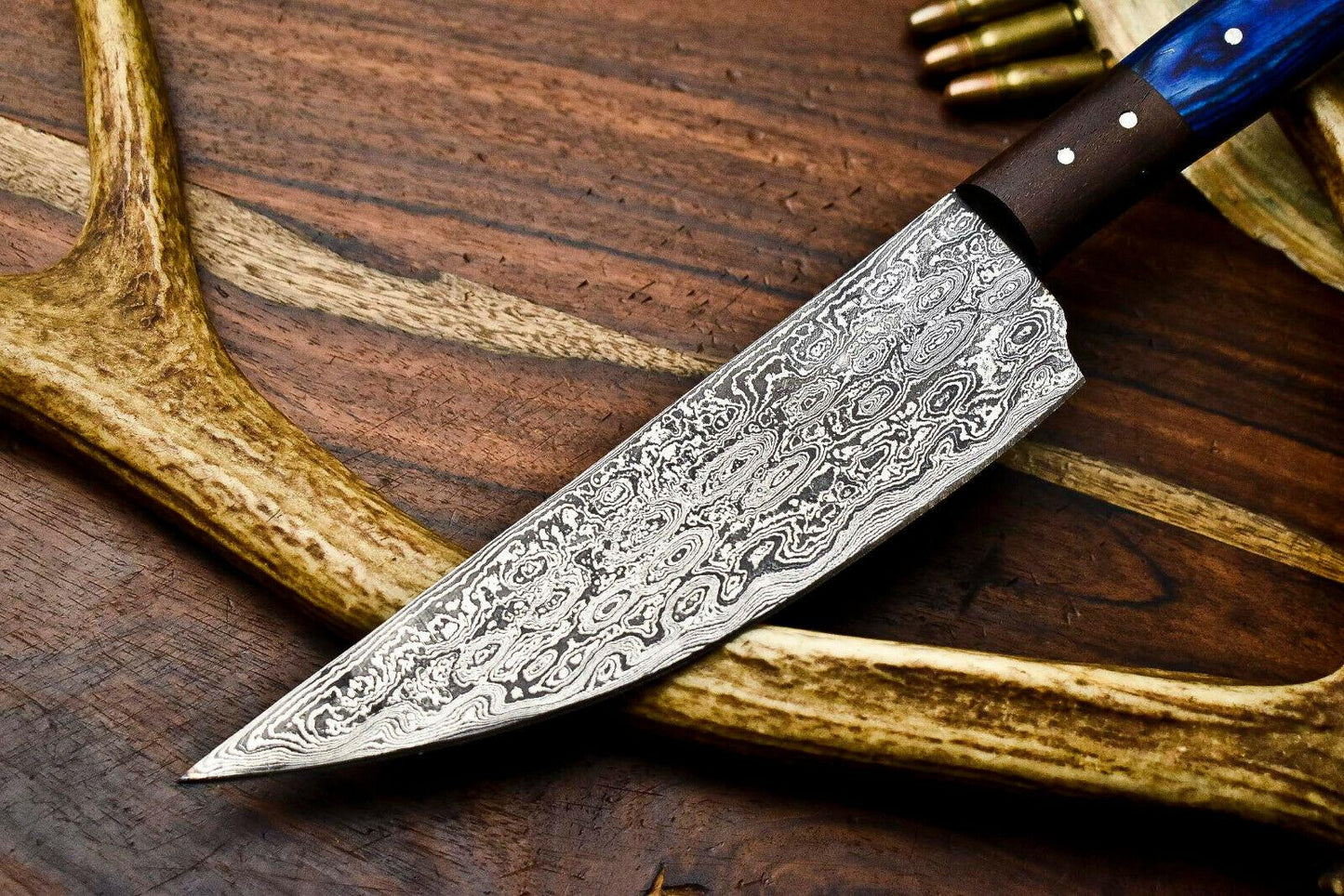 Custom Handmade Damascus Chef Knife | Full Tang Kitchen Knife Forged Steel