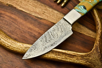 Hand Made Damascus Steel Blade Chef Knife | CORIAN MATERIAL