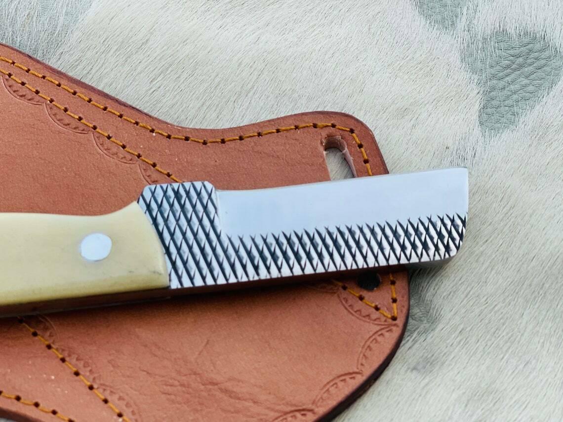 Handmade Cowboy Bull Cutter Knife Custom Bull Cutter Knife Best Bull Cutter Knife W/Sheath