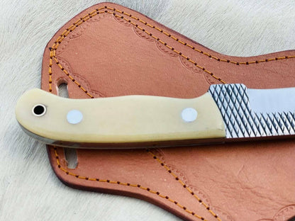 Handmade Cowboy Bull Cutter Knife Custom Bull Cutter Knife Best Bull Cutter Knife W/Sheath