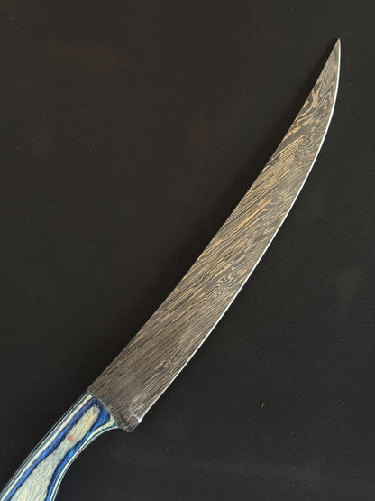 12.5" Handmade Damascus Fillet Knife Custom Fillet Knife with Pakka Wood Handle