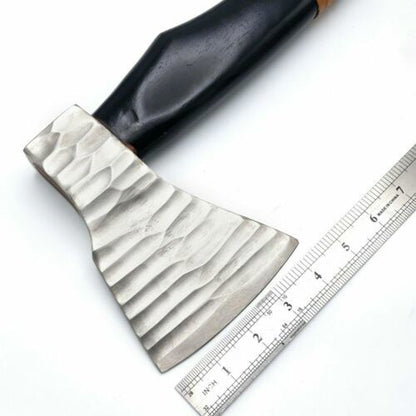 Handmade Forged High Carbon Steel Viking Throwing Axe | Rosewood Handle & Leather Wrap