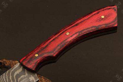13" Hand Forged Ladder Damascus Steel Brisket Fillet Knife – Custom Kitchen & Chef Knife