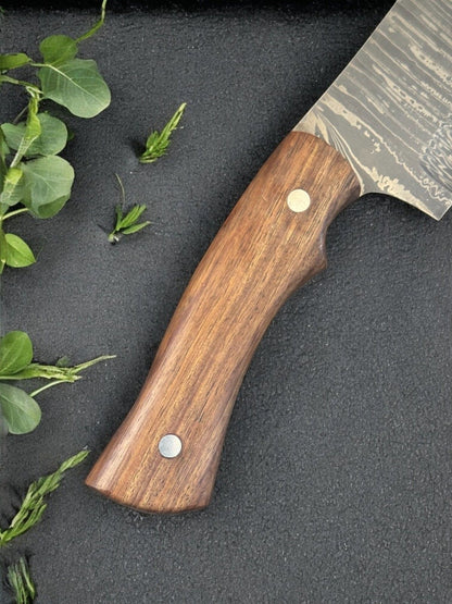 15 Inch Handmade Damascus Steel Bowie Knife with Pakka Wood Handle for Hunting and Camping