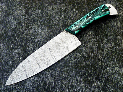 12" Professional Damascus Steel Chef Knife | Resin Handle