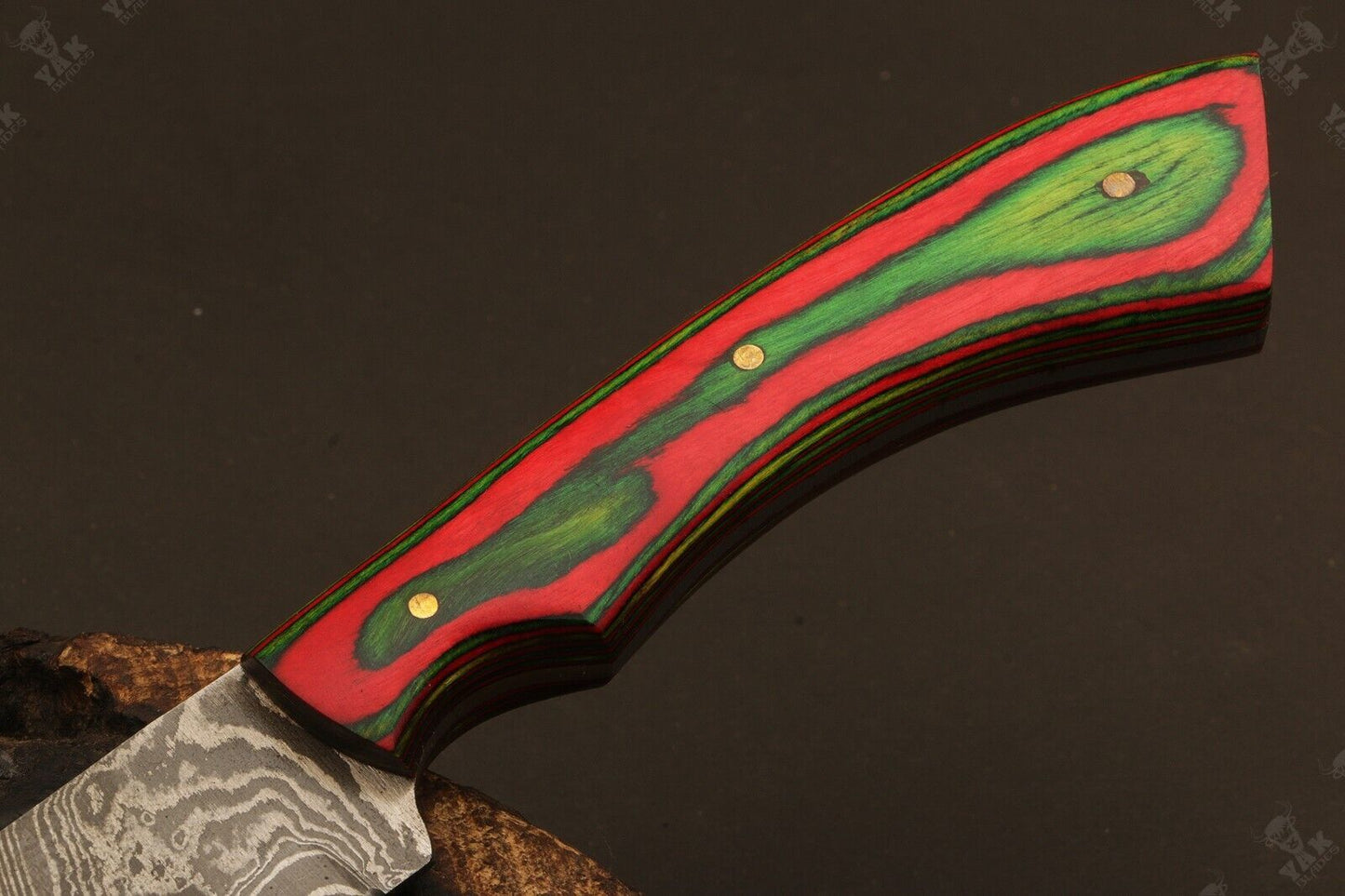 13" Hand Forged Ladder Damascus Steel Brisket Fillet Knife for Kitchen, Chef & Hunting