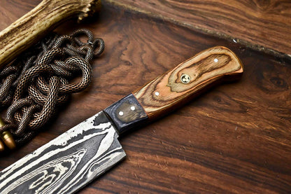 Hand Made Damascus Steel Blade Chef Kitchen Full Tang Knife – Handmade